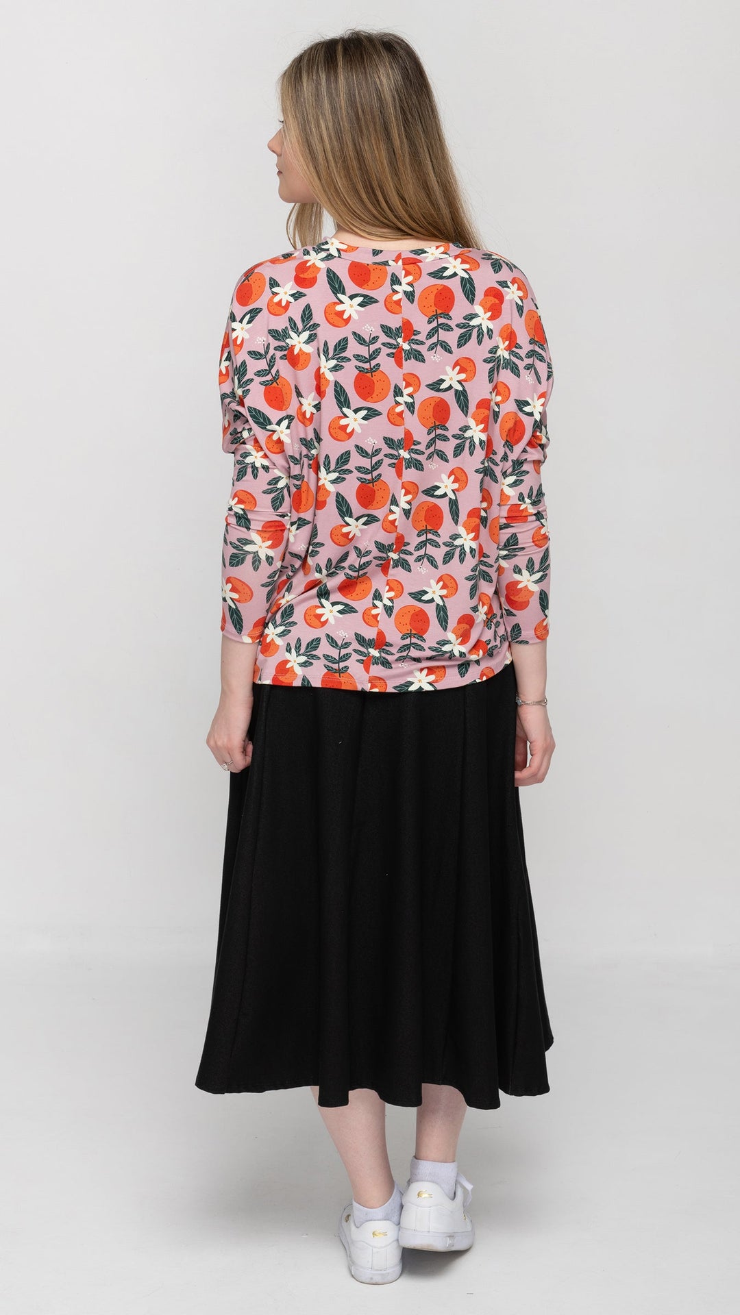 Dolman Jersey Monkey Top Fruit Print