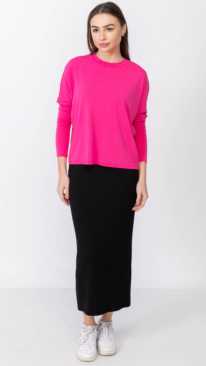 *XS & MEDIUM*Dolman Monkey Top - Fucsia