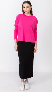 *XS & MEDIUM*Dolman Monkey Top - Fucsia