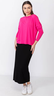 *XS & MEDIUM*Dolman Monkey Top - Fucsia