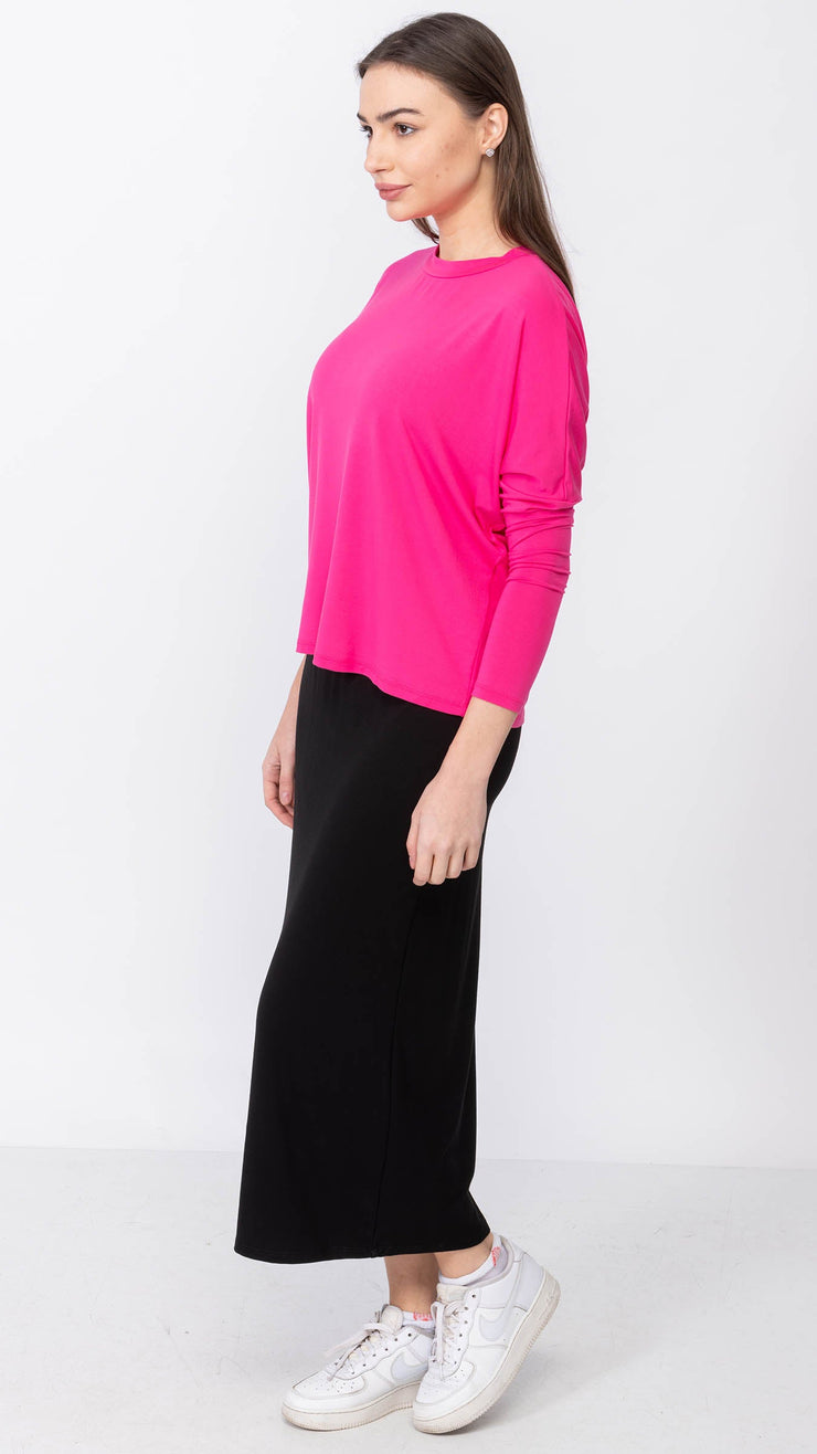 *XS & MEDIUM*Dolman Monkey Top - Fucsia