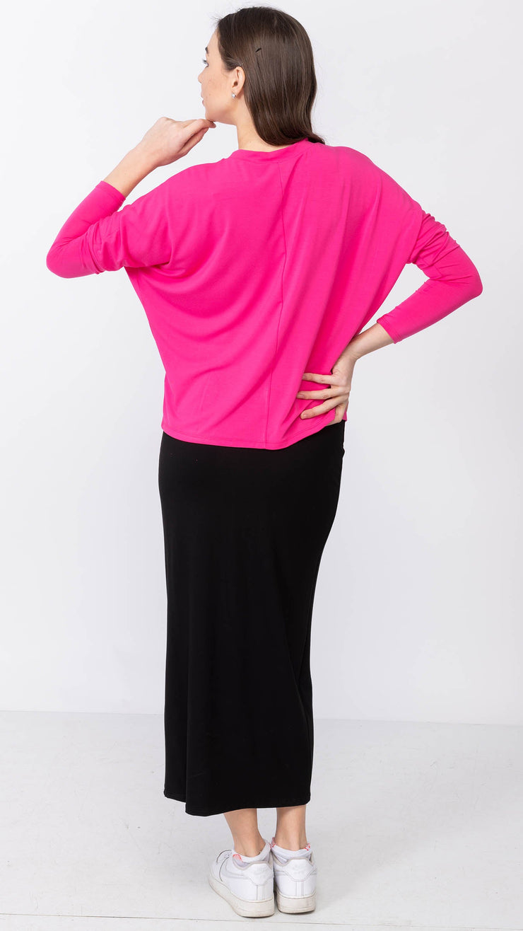 *XS & MEDIUM*Dolman Monkey Top - Fucsia