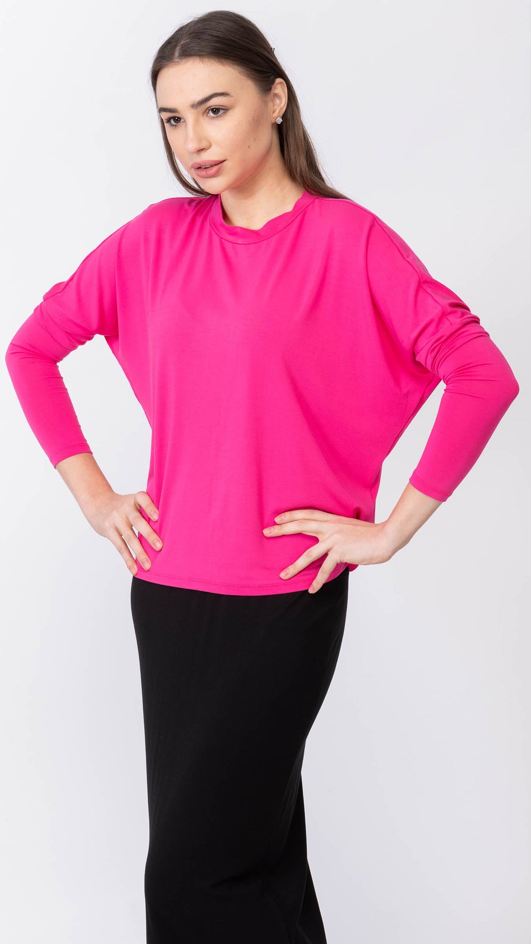 *XS & MEDIUM*Dolman Monkey Top - Fucsia