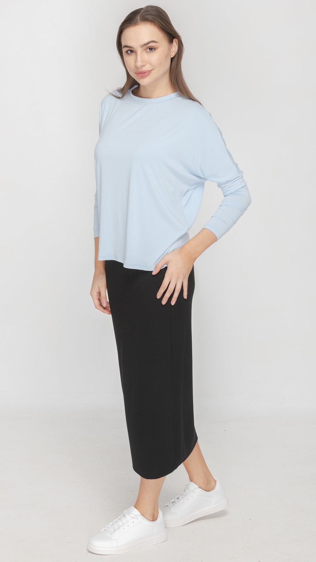 Dolman Monkey Top - Ice Blue