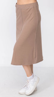 A-Line Midi Skirt - Rib *2 Colors*