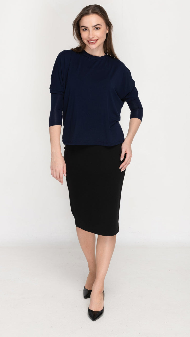 Dolman Monkey Top - Navy