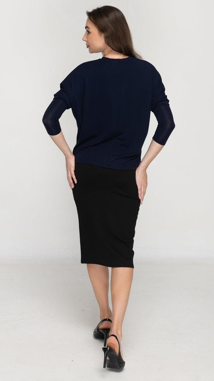 Dolman Monkey Top - Navy