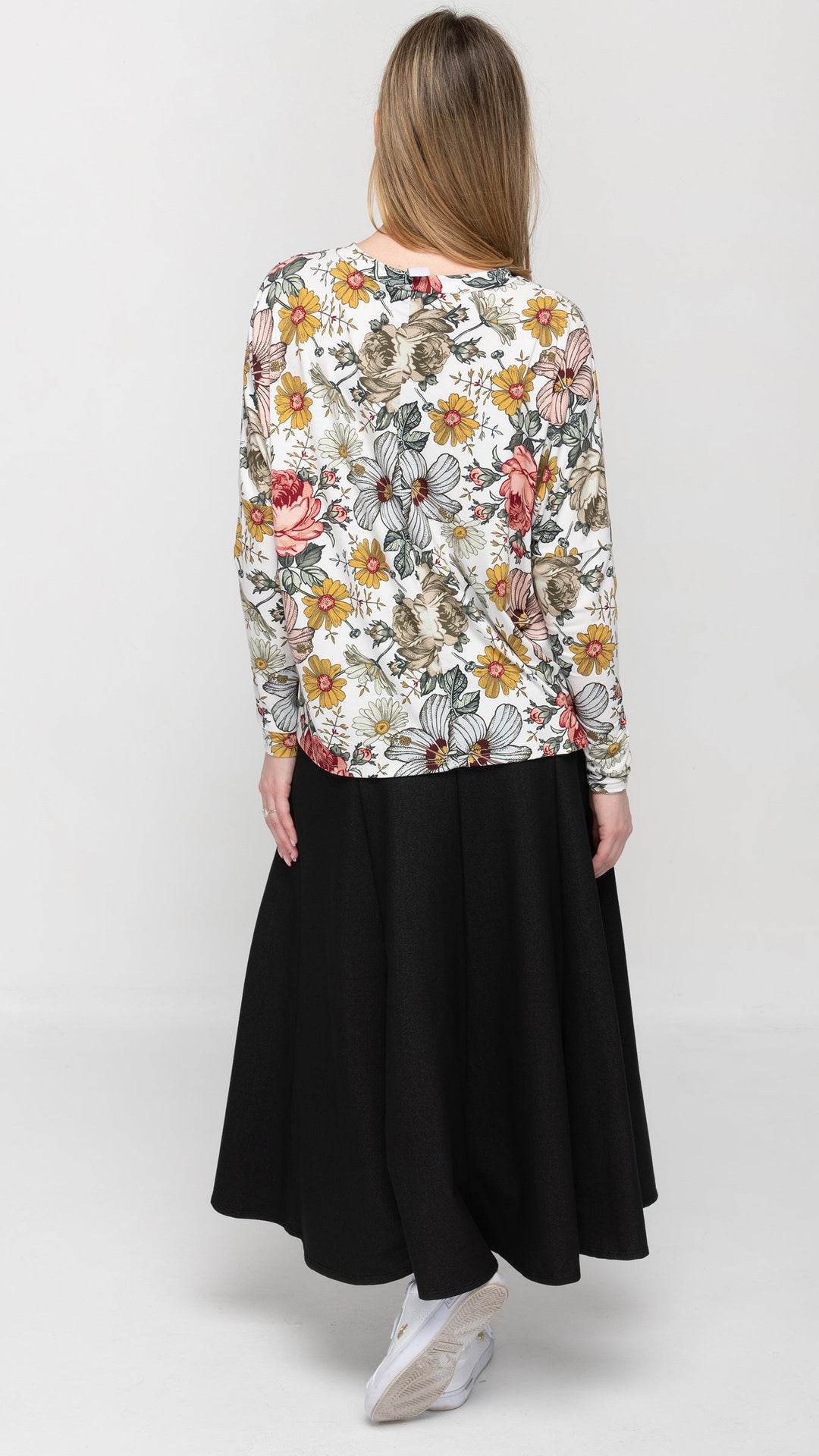 Dolman Jersey Monkey Top Wild Flower Print