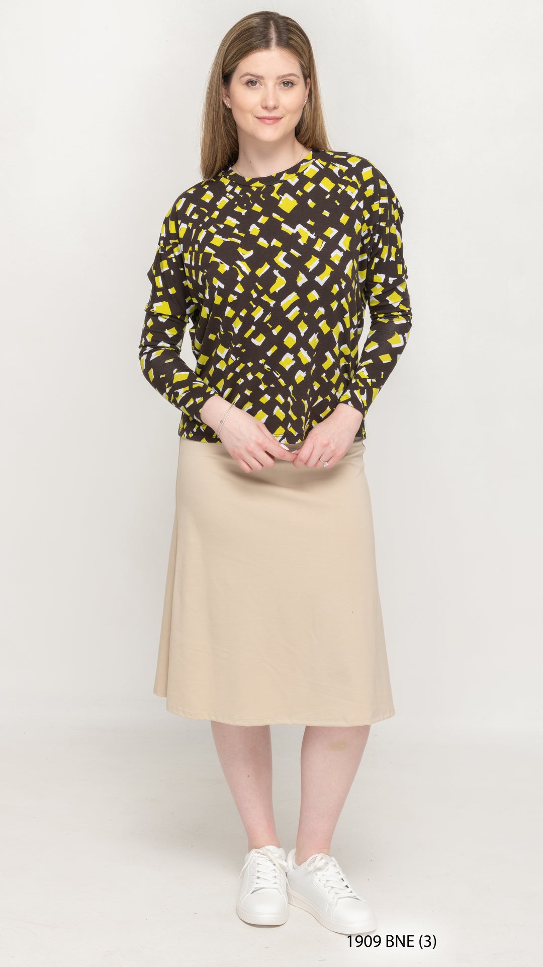 Dolman Monkey Top - Neon Geo Print
