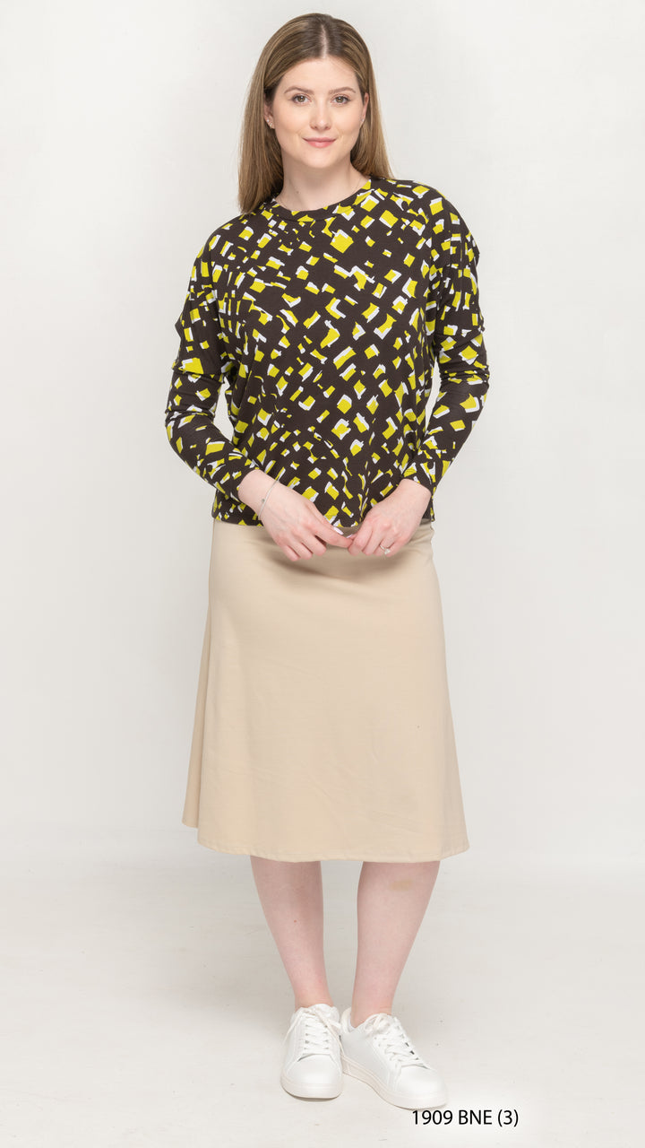 Dolman Monkey Top - Neon Geo Print