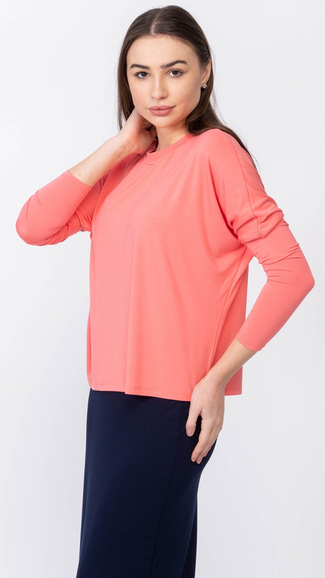 Dolman Monkey Top - Coral Jersey