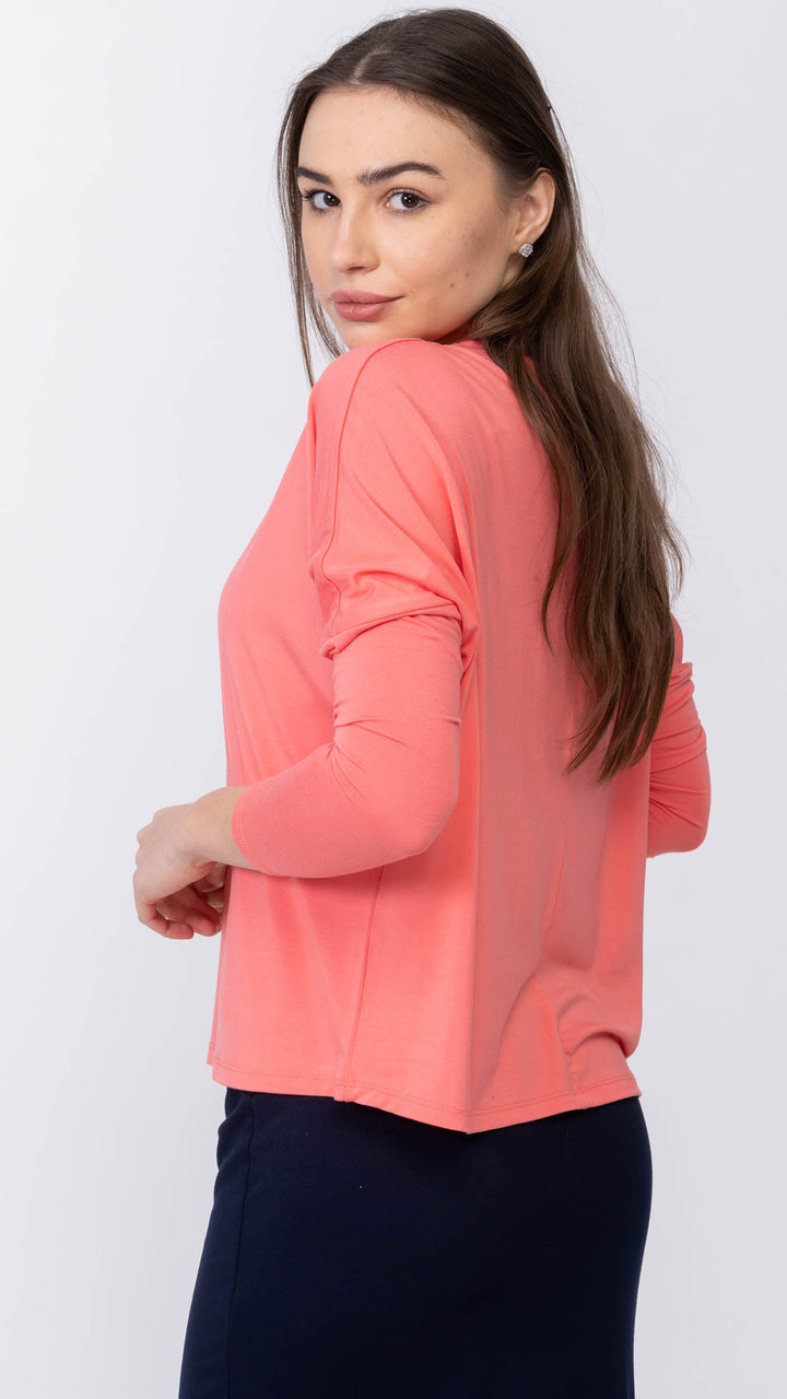 Dolman Monkey Top - Coral Jersey
