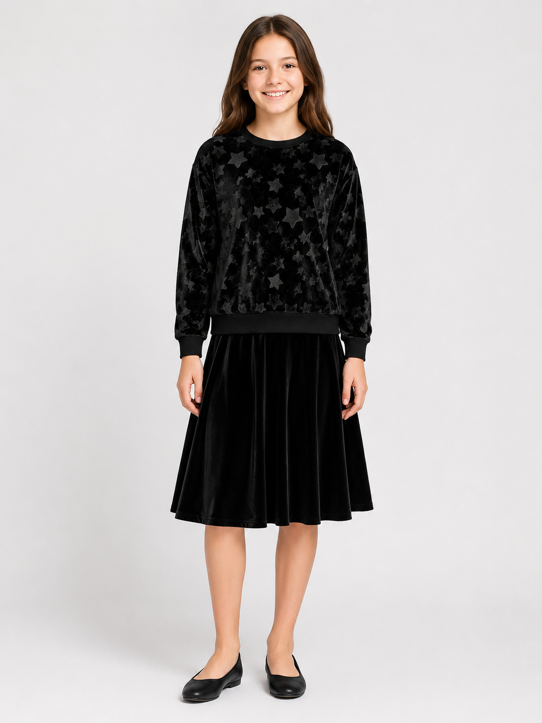 Girls Embossed Star Top - *2 Colors*