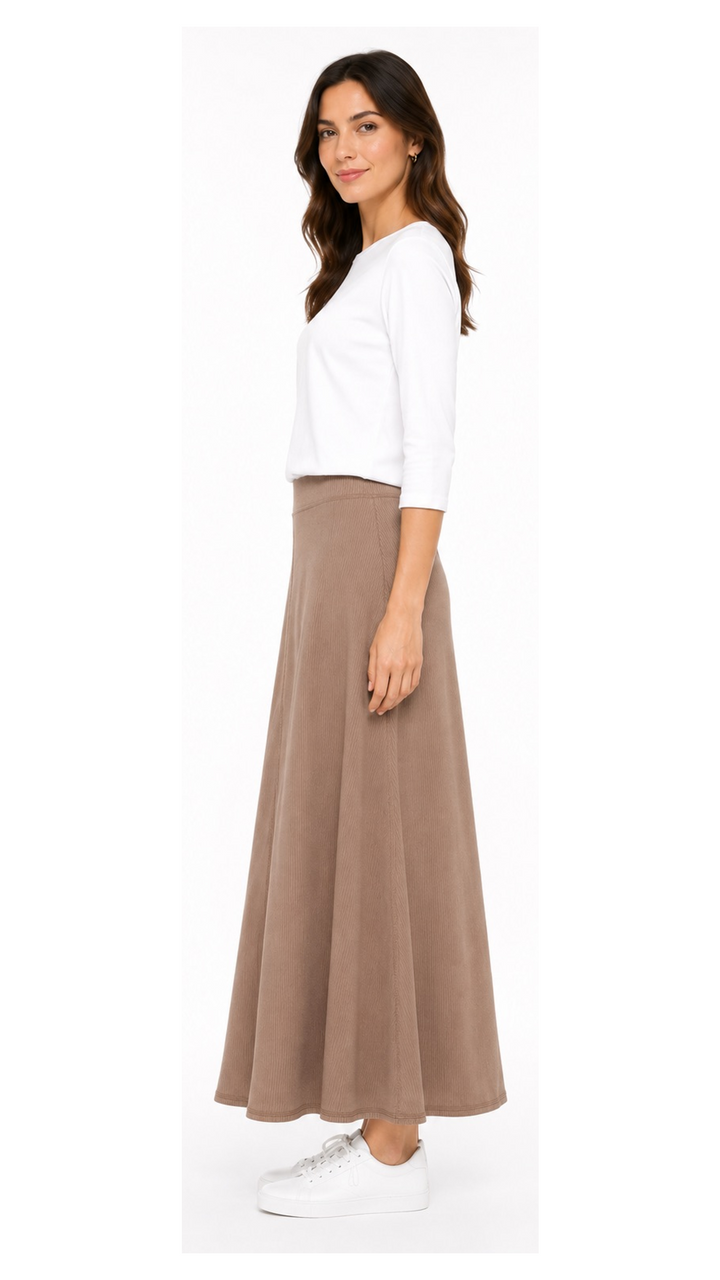 Maxi Skirt - Mocha Rib