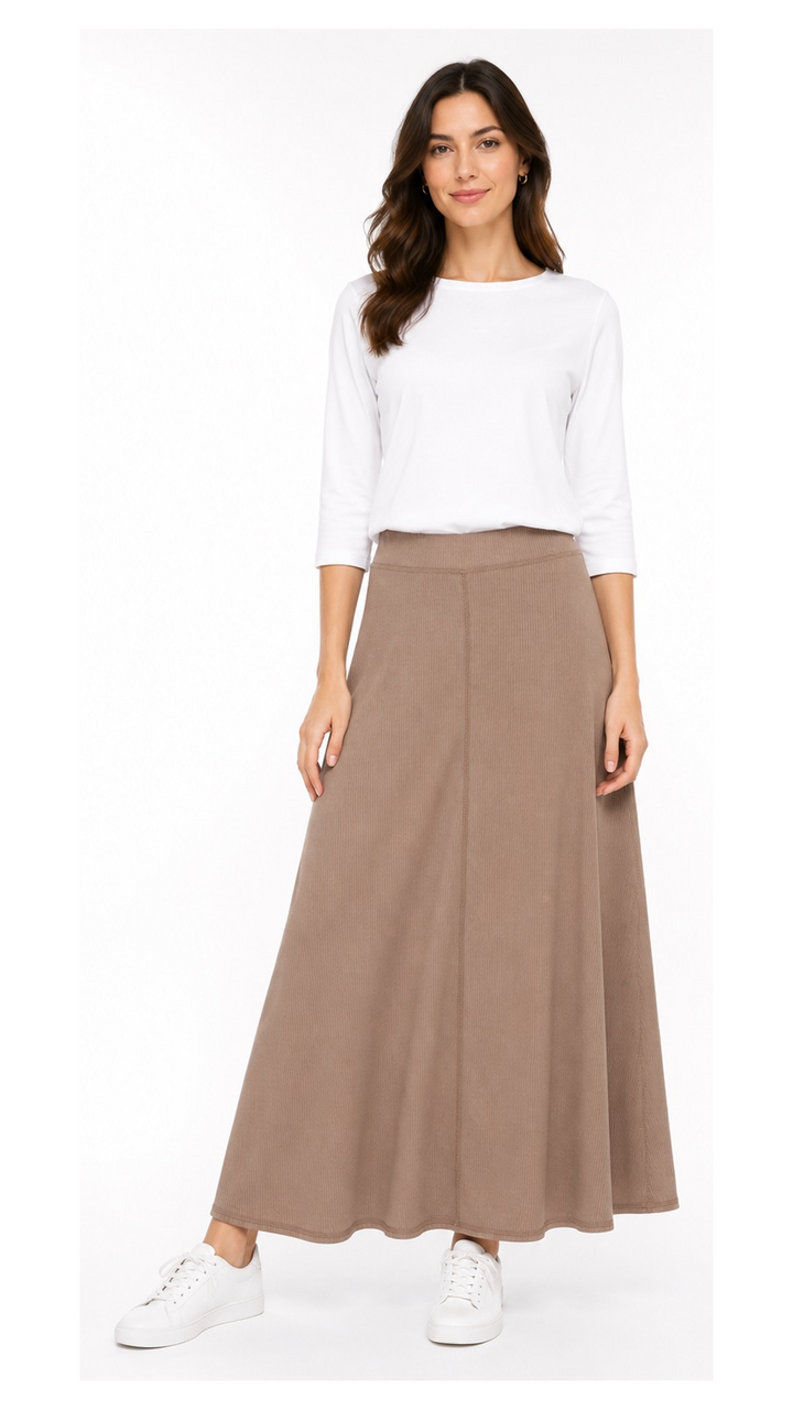 Maxi Skirt - Mocha Rib