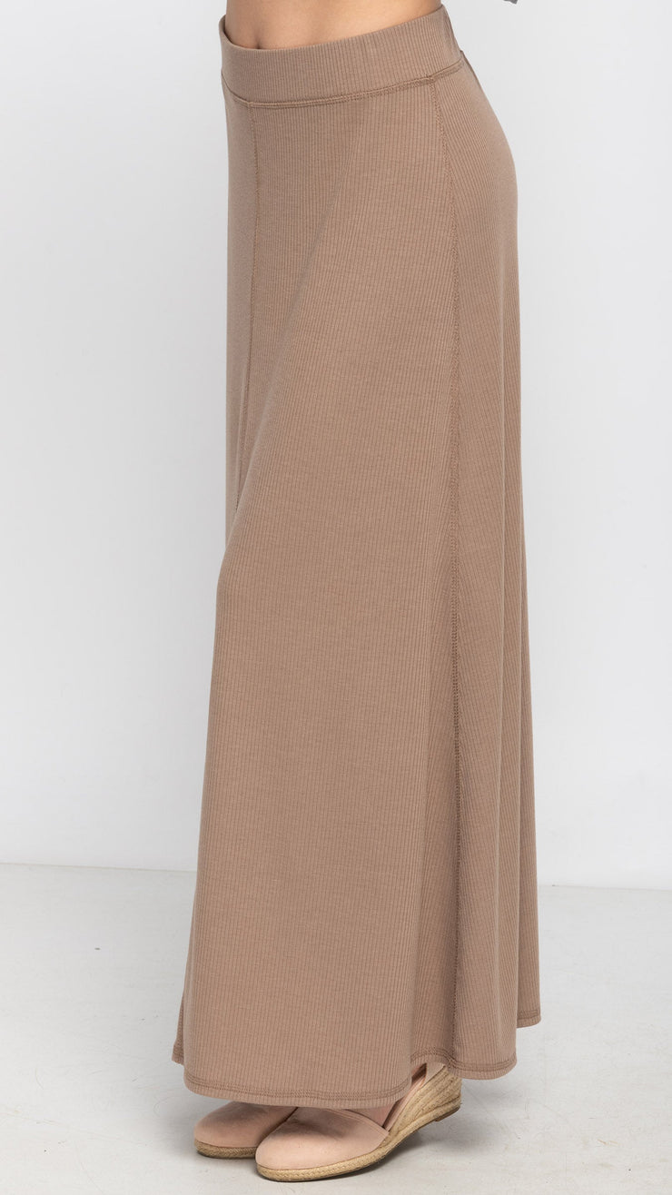 Maxi Skirt - Mocha Rib