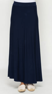 Soft Terry  Maxi Skirt - Navy