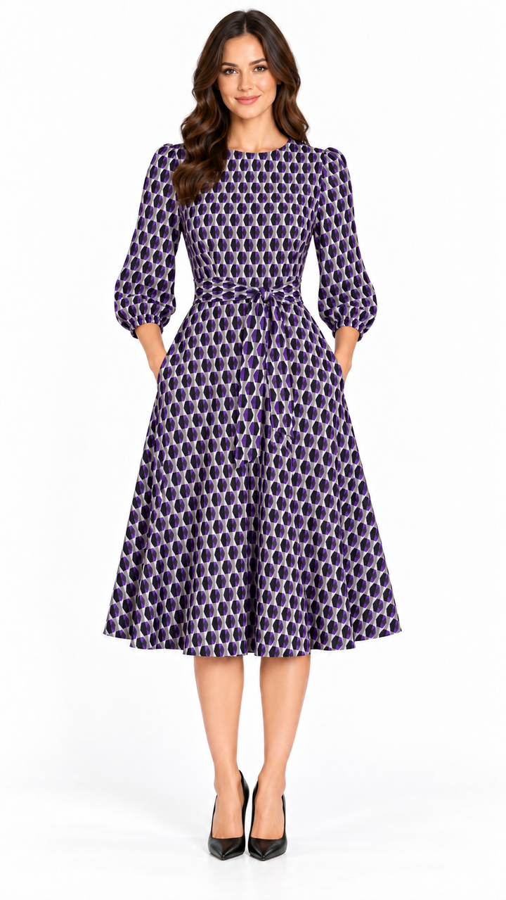 Amethyst Geo Dress