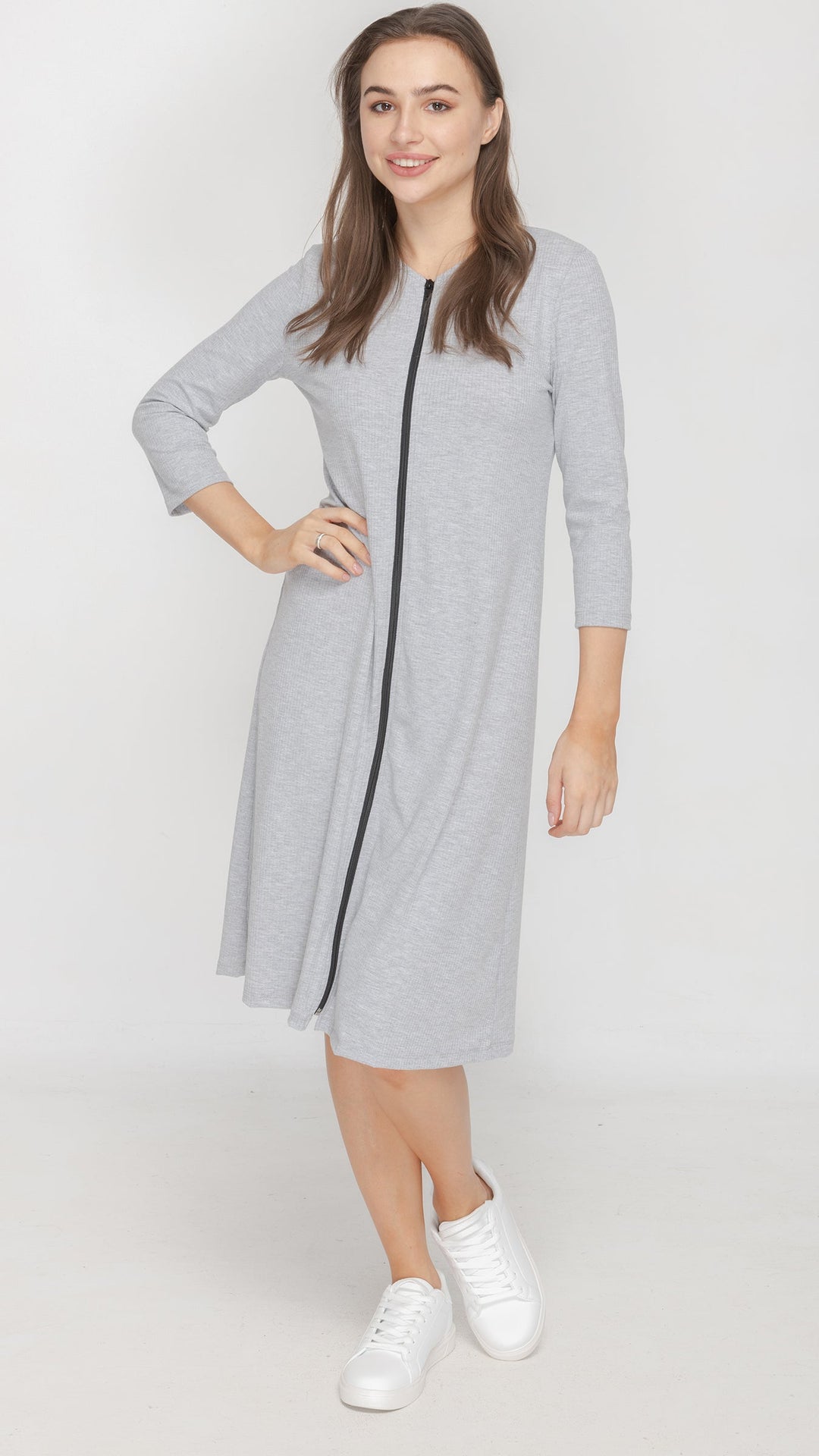 Contrast Zip Dress