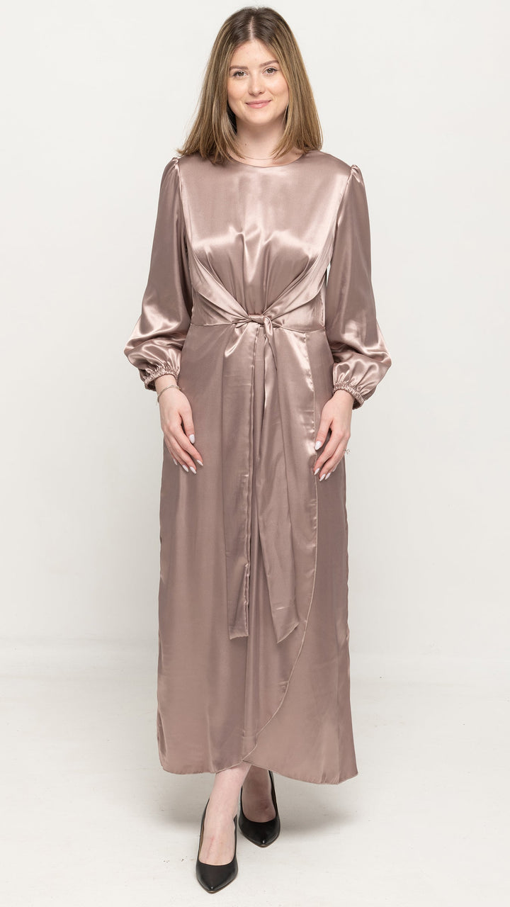 Satin Wrap Dress
