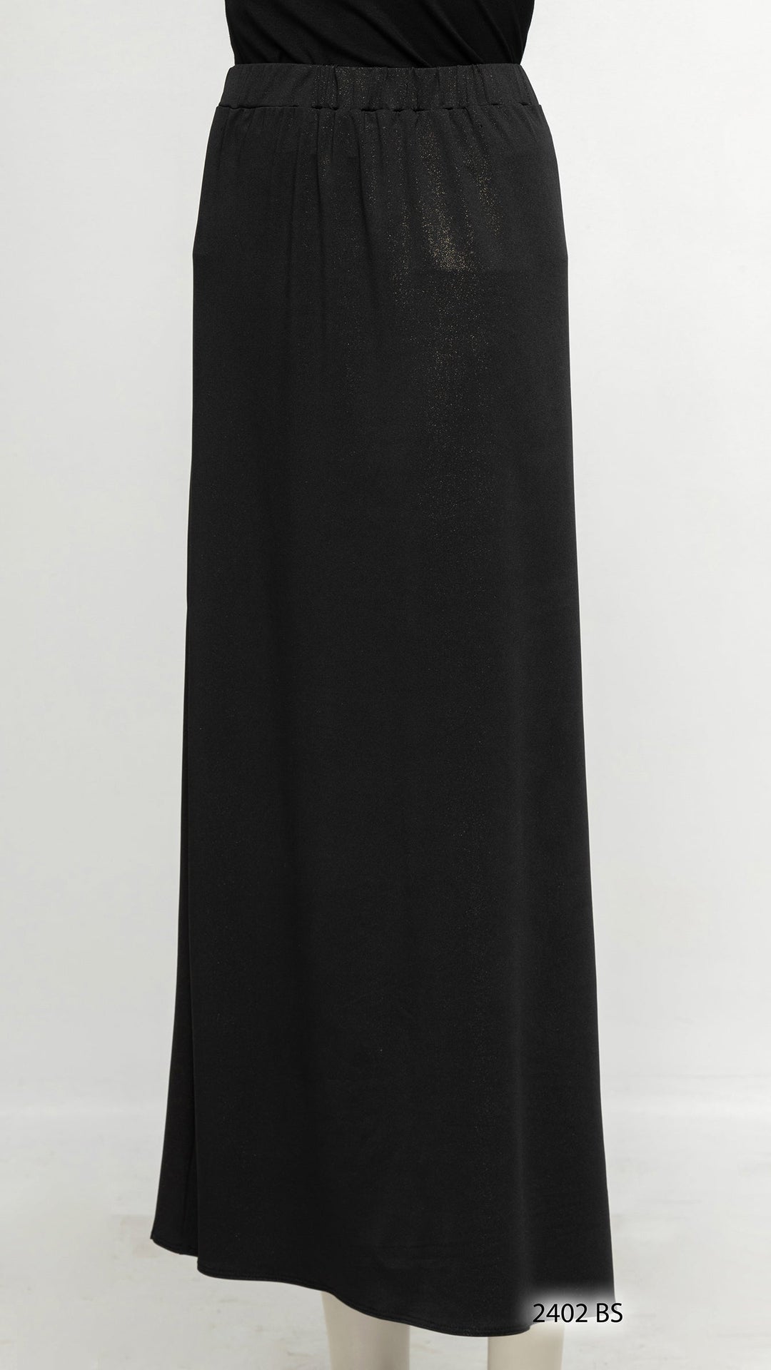 Elegant Maxi Skirt Black/Gold Shimmer