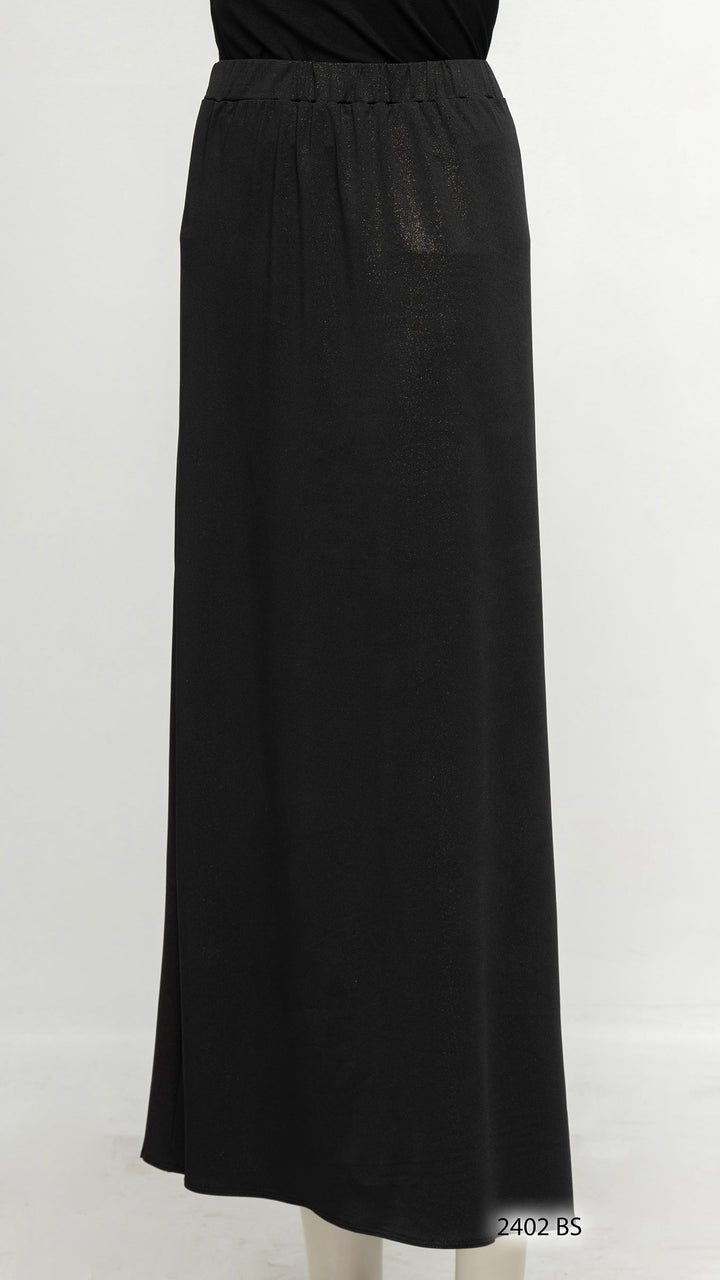 Elegant Maxi Skirt Black/Gold Shimmer