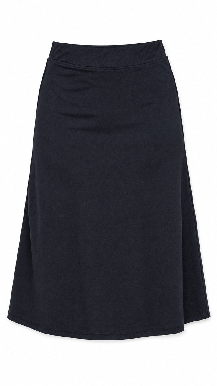2404 PDR Midi Skirt 28 inch in Navy, front flatlay