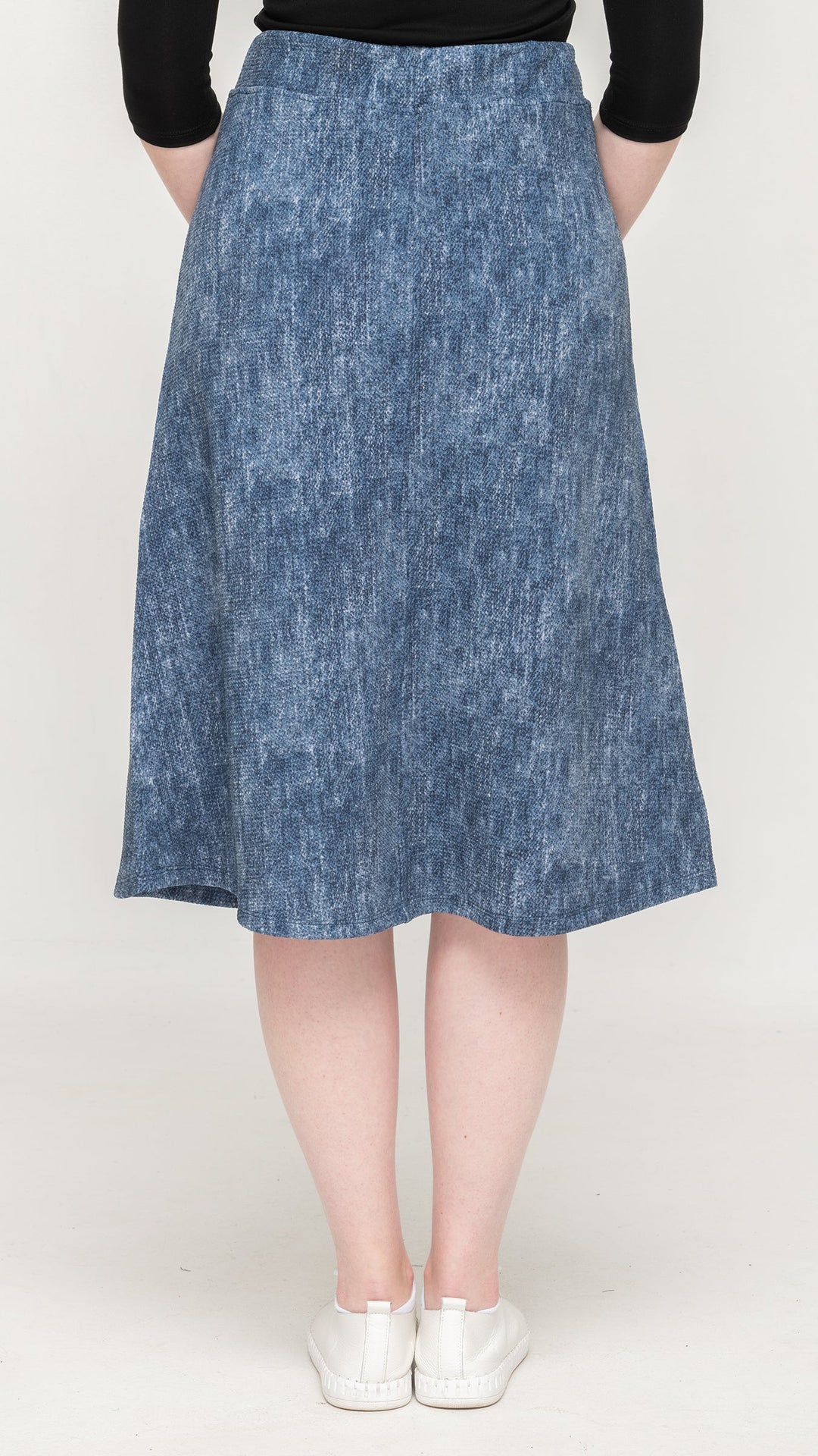 Soft Denim Flare Skirt
