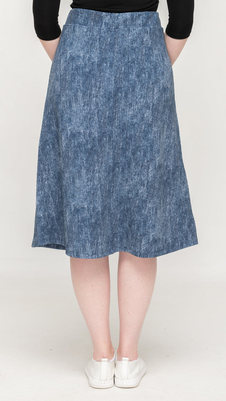 Soft Denim Flare Skirt