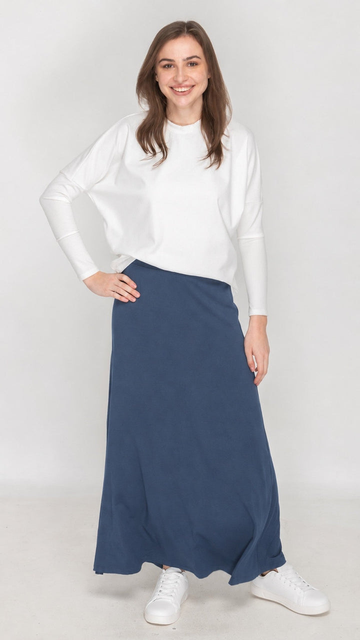 KMW Style 2405 Denim Jersey Maxi Skirt - Hero