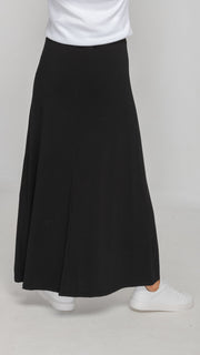 Bamboo Jersey Maxi Skirt - Black