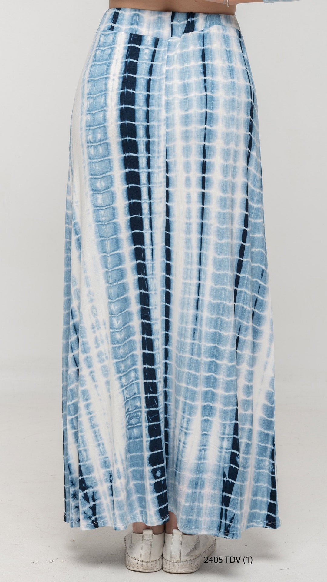 Blue Tie Dye Maxi Skirt