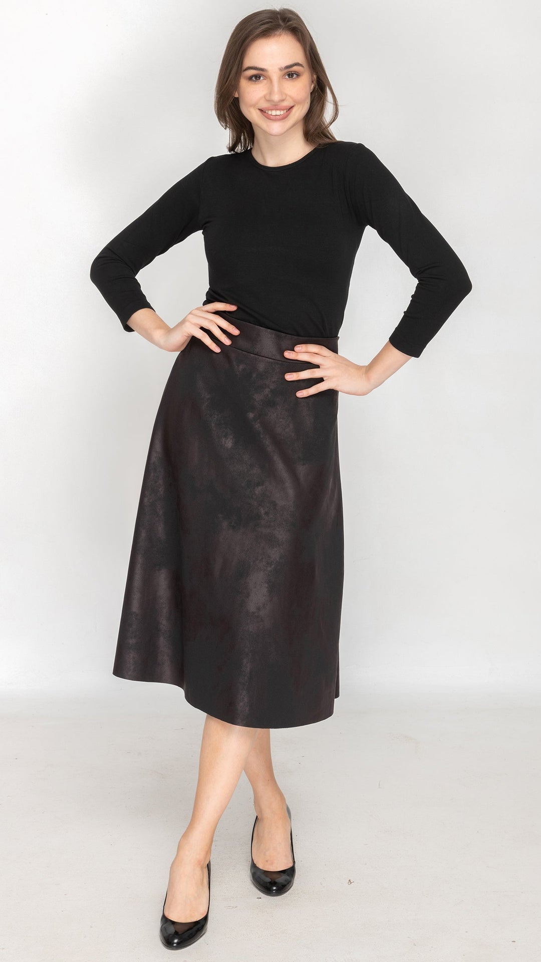 Structured A-Line Skirt