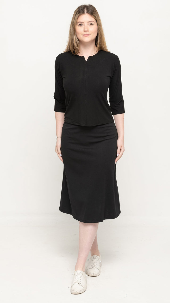 Bamboo Jersey Zip Top