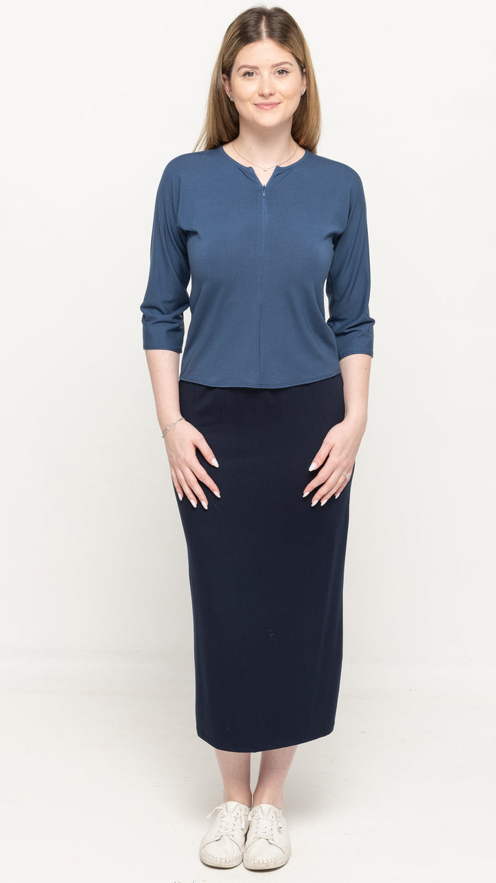 Bamboo Jersey Zip Top