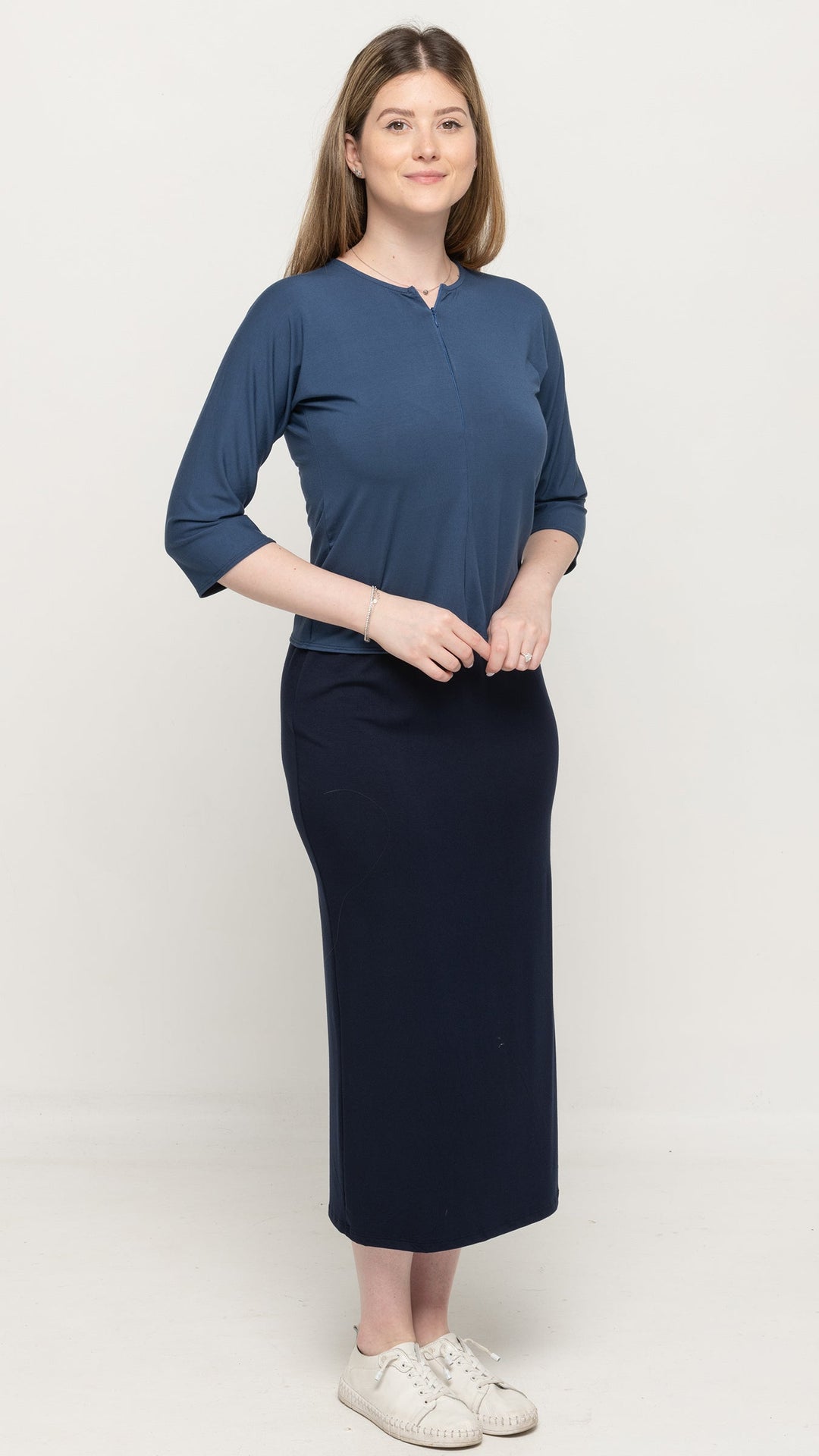 Bamboo Jersey Zip Top