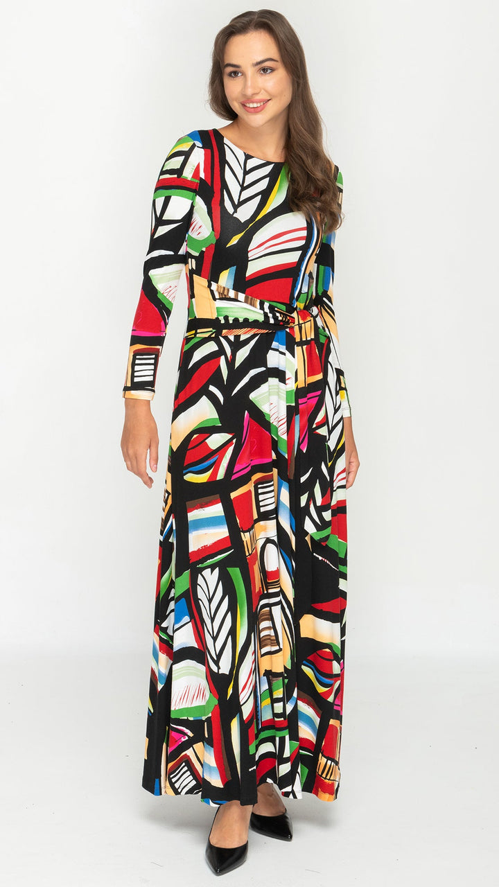 Side Tie Maxi Dress - Multi Color