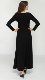 Side Tie Maxi Dress - Black