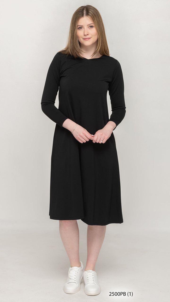 Black Ponte Dress *POCKETS*