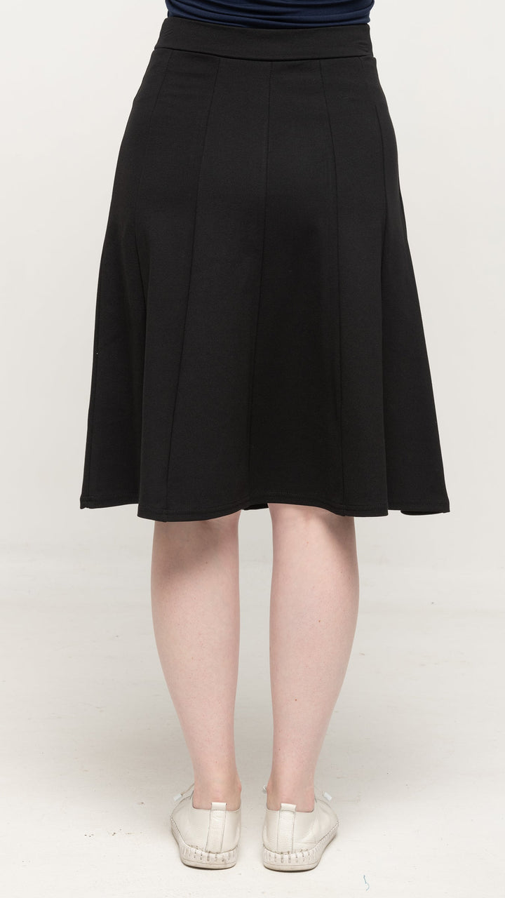 Panel Skirt - Navy 25" Length