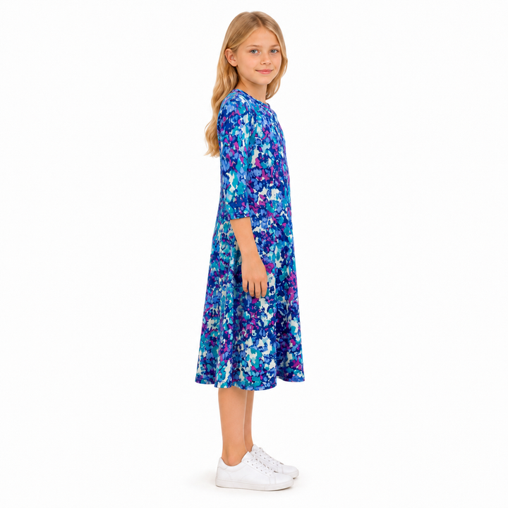 Girls Tunic Dress -  Purple Floral