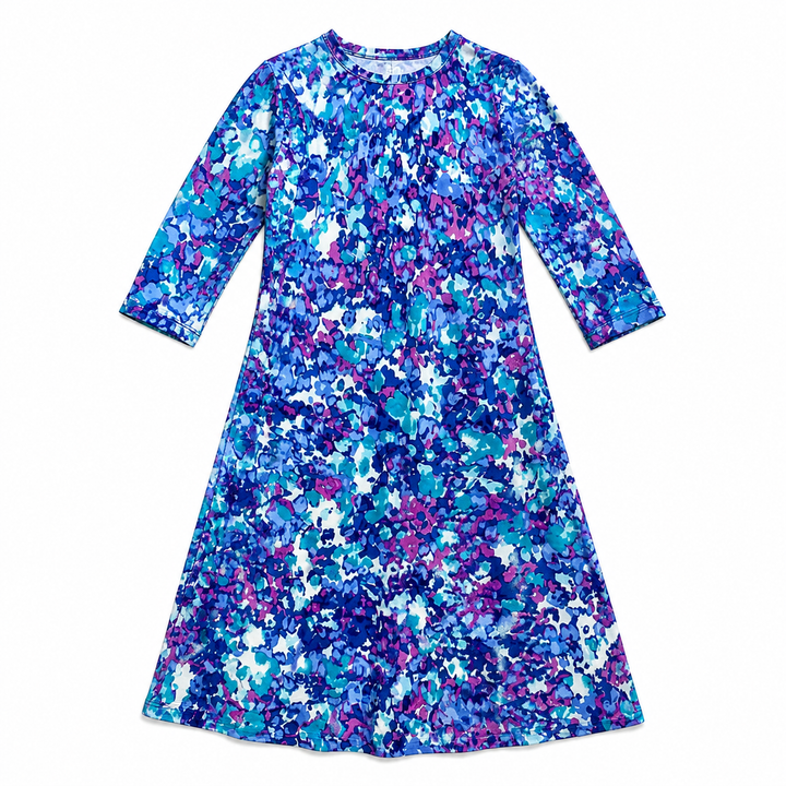 Girls Tunic Dress -  Purple Floral