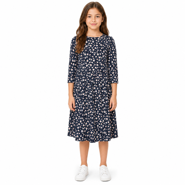 Girls Play Dress -Ribbed