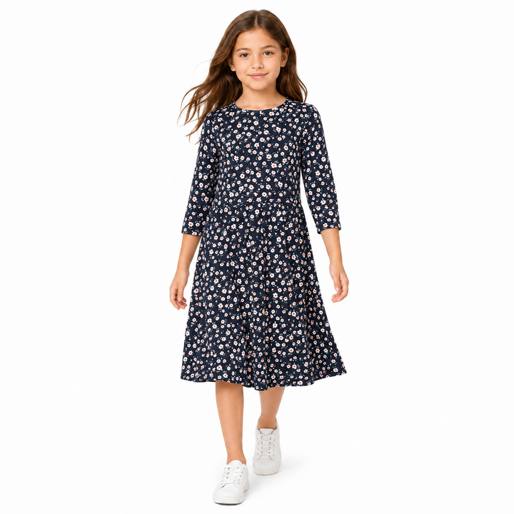 Girls Play Dress -Ribbed