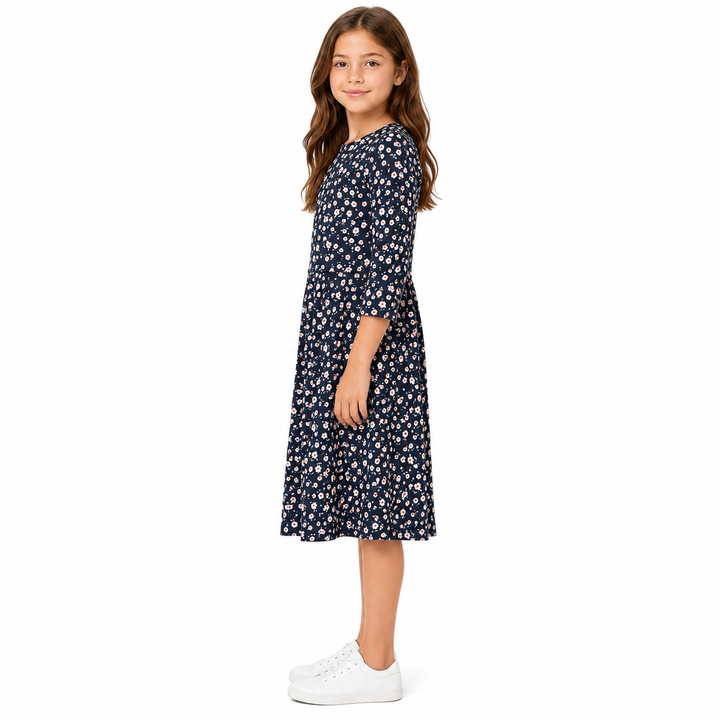 Girls Play Dress -Ribbed