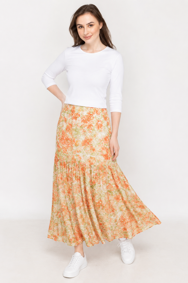 Tiered Maxi Skirt