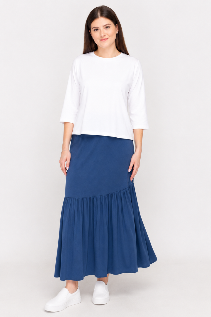 Jersey Tiered Maxi Skirt
