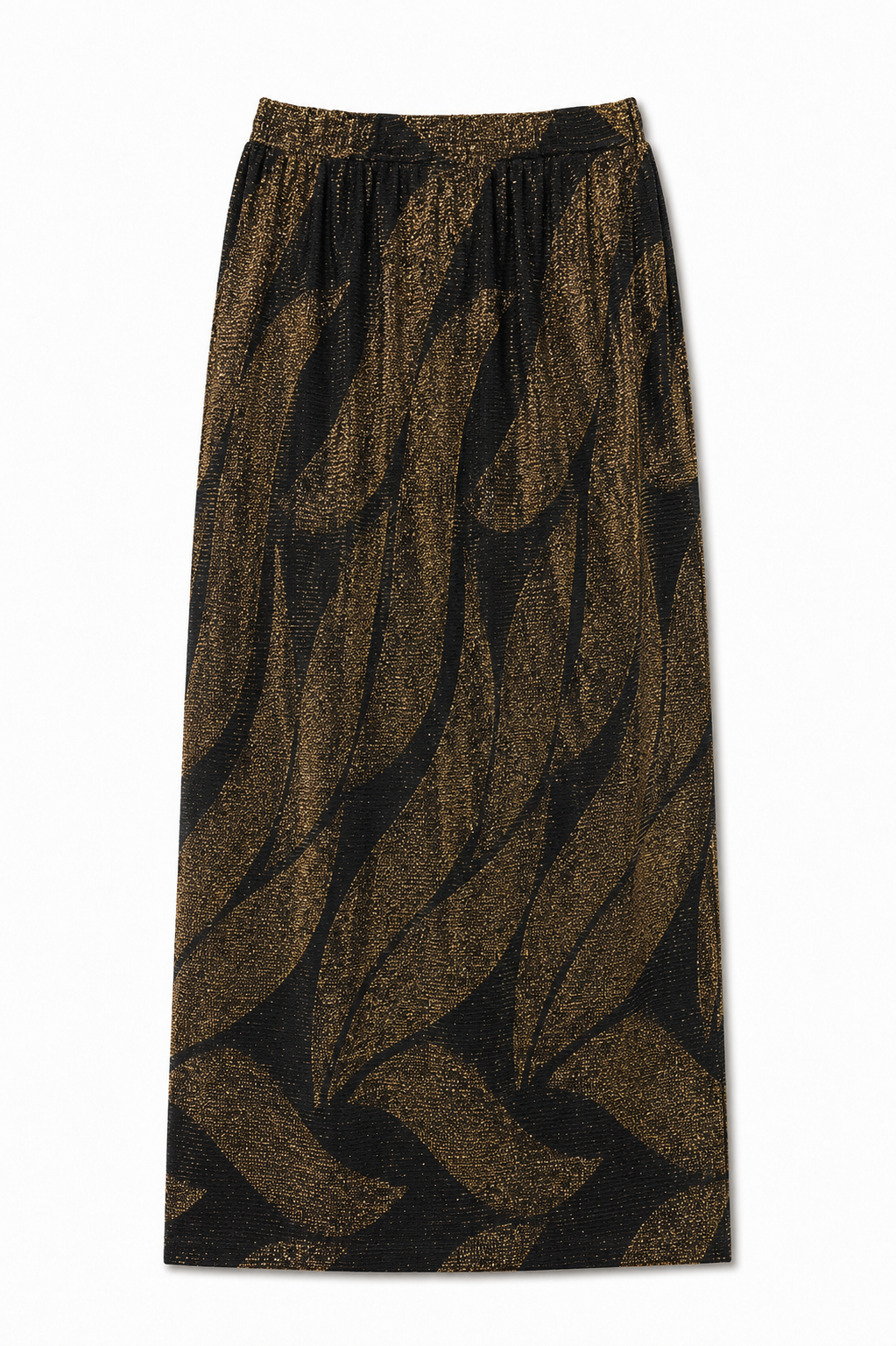 Elegant Maxi Skirt Gold Shimmer