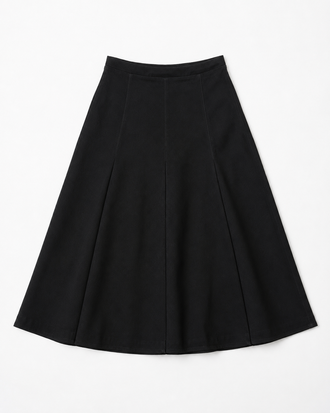 Stretch Knit Denim Panel Skirt - 33"