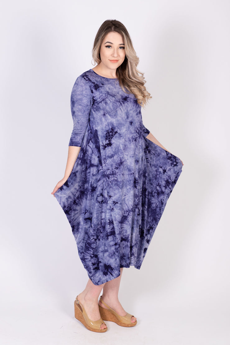 Boho Dress - Blue Tie Dye